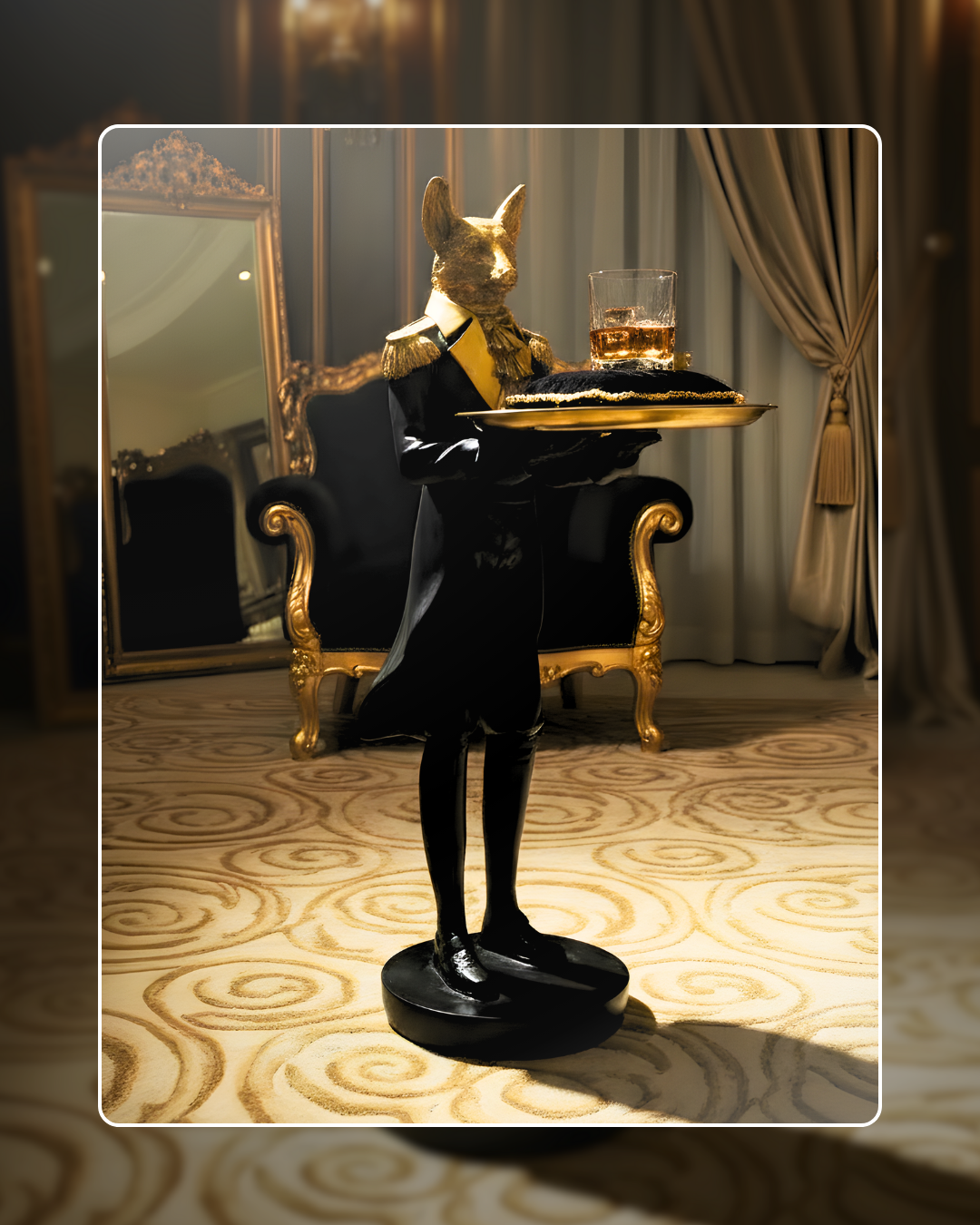 Royal Wolf Gold Tray